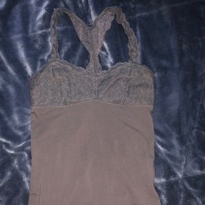 American Eagle lace gray tank top